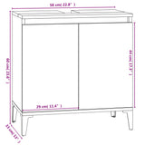 Meuble d'évier sonoma gris 58x33x60 cm bois d'ingénierie