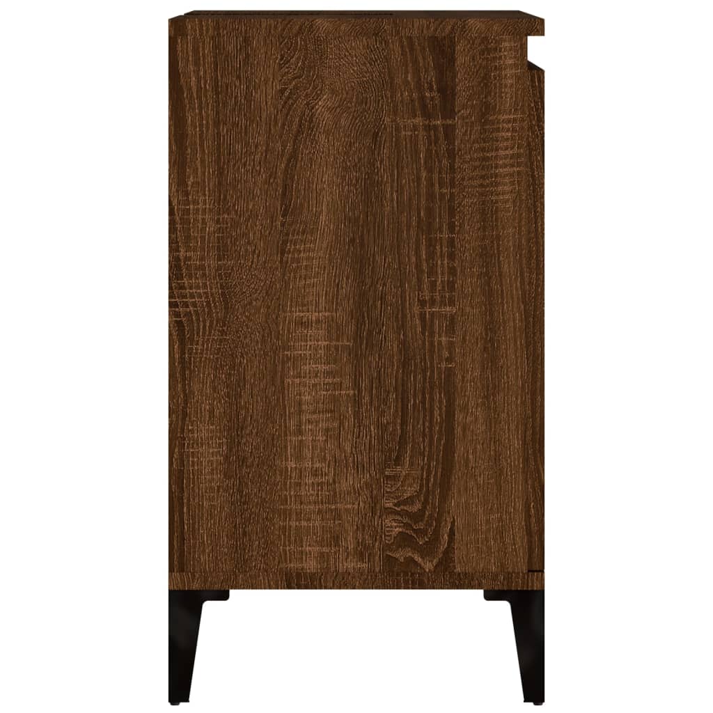 Meuble d'évier chêne marron 58x33x60 cm bois d'ingénierie