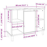 Betongrauer Spültisch 80x33x60 cm, Holzwerkstoff