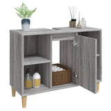 Meuble d'évier sonoma gris 80x33x60 cm bois d'ingénierie