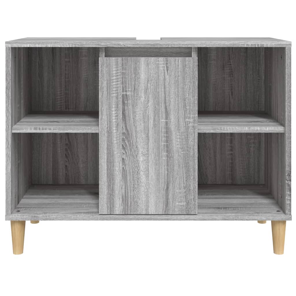 Meuble d'évier sonoma gris 80x33x60 cm bois d'ingénierie