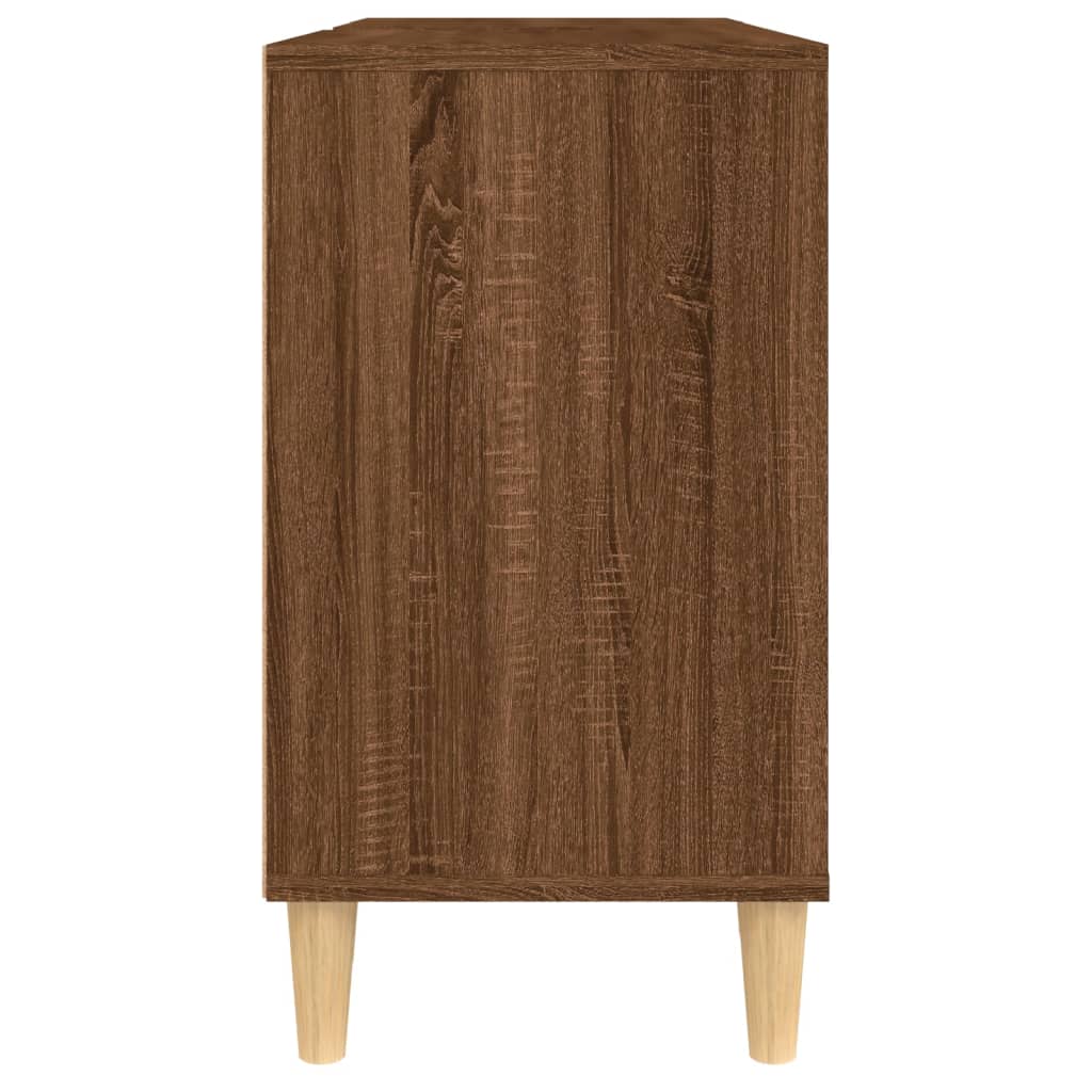 Meuble d'évier chêne marron 80x33x60 cm bois d'ingénierie