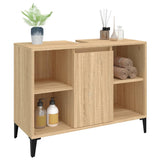 Meuble d'évier chêne sonoma 80x33x60 cm bois d'ingénierie