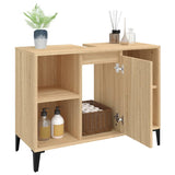 Meuble d'évier chêne sonoma 80x33x60 cm bois d'ingénierie