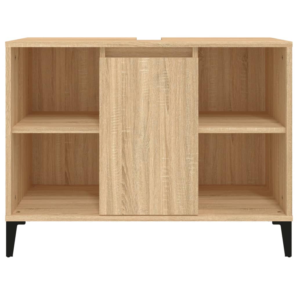 Meuble d'évier chêne sonoma 80x33x60 cm bois d'ingénierie