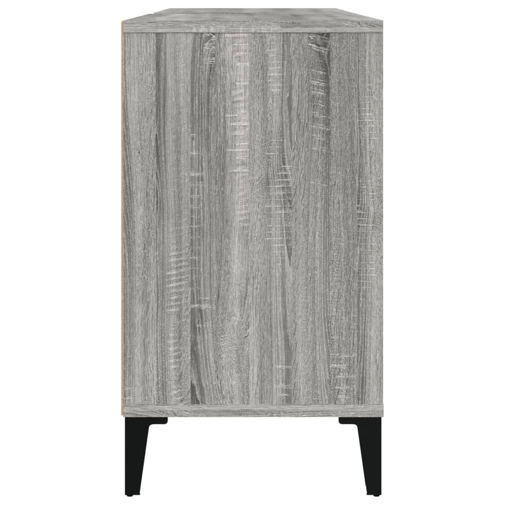 Meuble d'évier sonoma gris 80x33x60 cm bois d'ingénierie