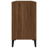 Brown oak sink cabinet 80x33x60 cm engineered wood