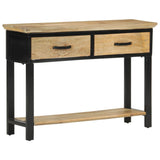 Console table 110x30x75 cm solid raw mango wood