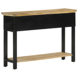 Table console 110x30x75 cm bois de manguier massif brut