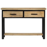 Console table 110x30x75 cm solid raw mango wood