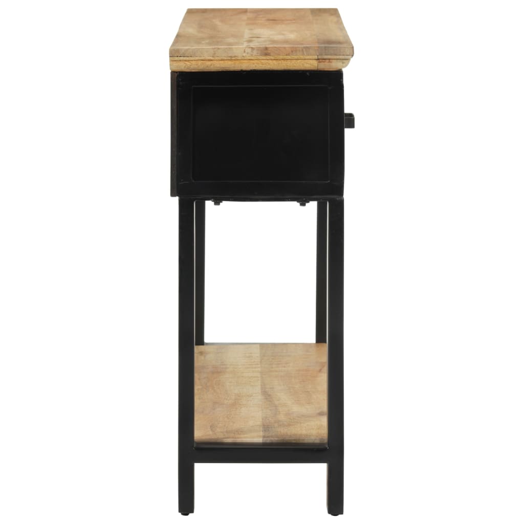 Console table 110x30x75 cm solid raw mango wood