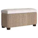 Bancs de rangement lot de 2 avec coussin gris 69 cm quenouille