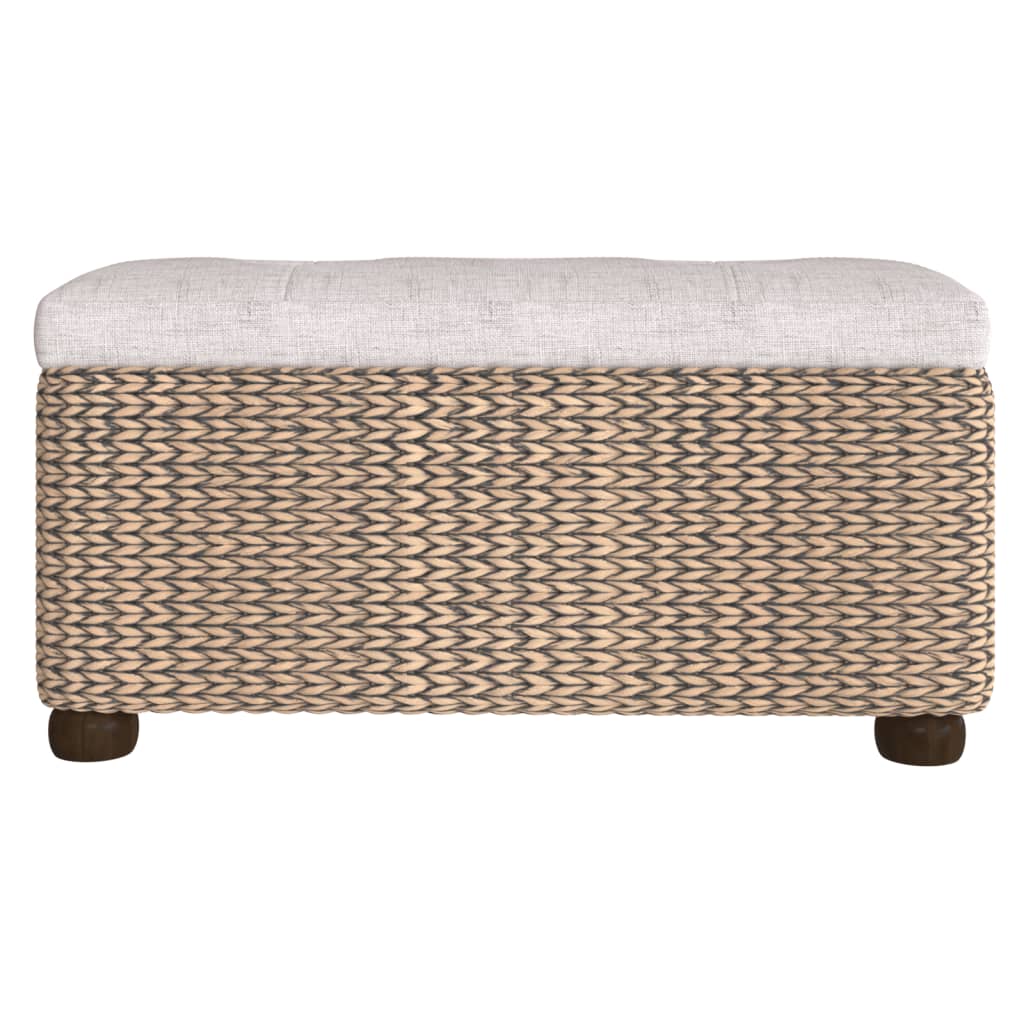 Bancs de rangement lot de 2 avec coussin gris 69 cm quenouille