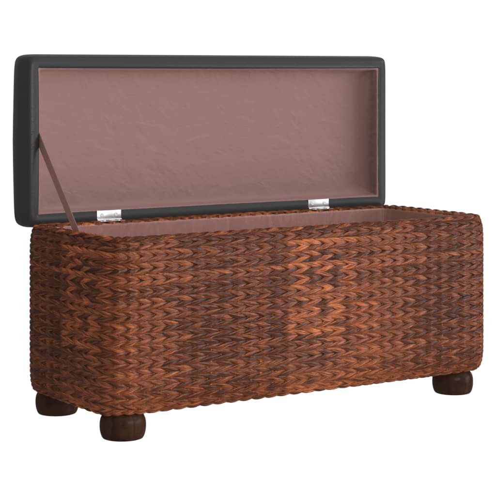 Bancs de rangement lot de 2 et coussin marron 69 cm quenouille