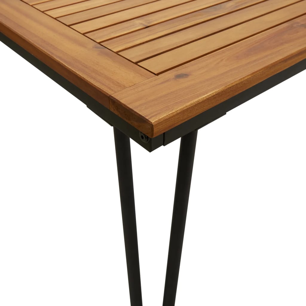 Table de jardin avec pieds épingle à cheveux 180x90x75 acacia