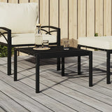 Table basse de jardin noir 60x60x35 cm acier