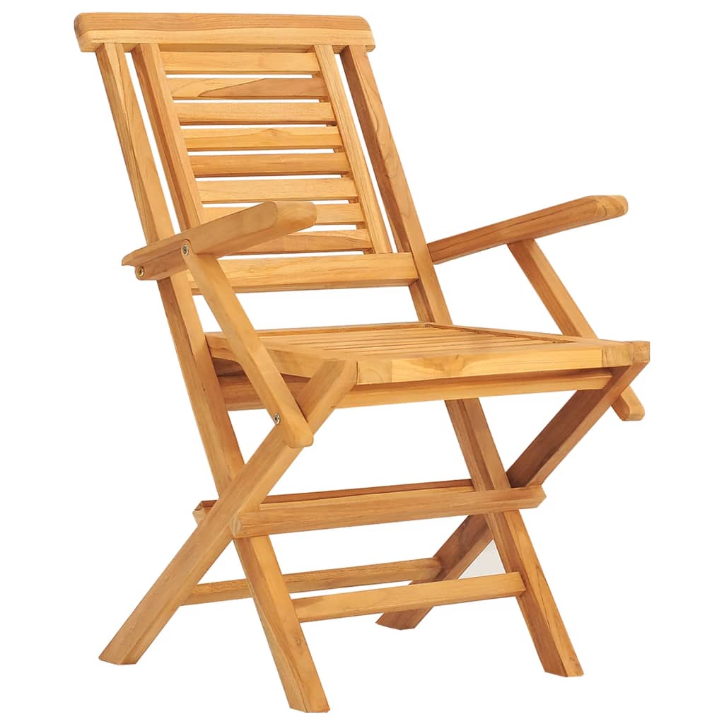 Chaises de jardin pliantes lot de 2 56x63x90cm bois massif teck