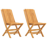 Chaises de jardin pliantes lot de 2 47x47x89cm bois massif teck