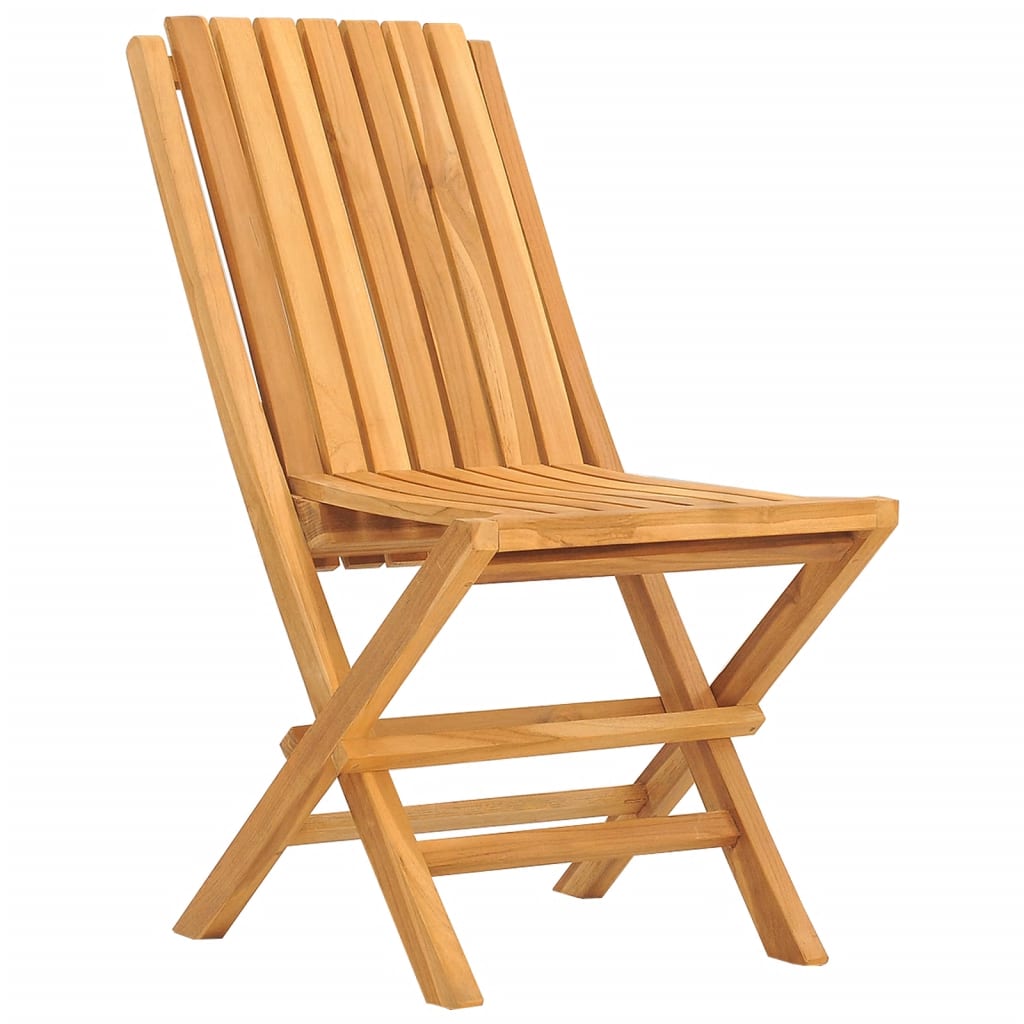 Chaises de jardin pliantes lot de 2 47x47x89cm bois massif teck