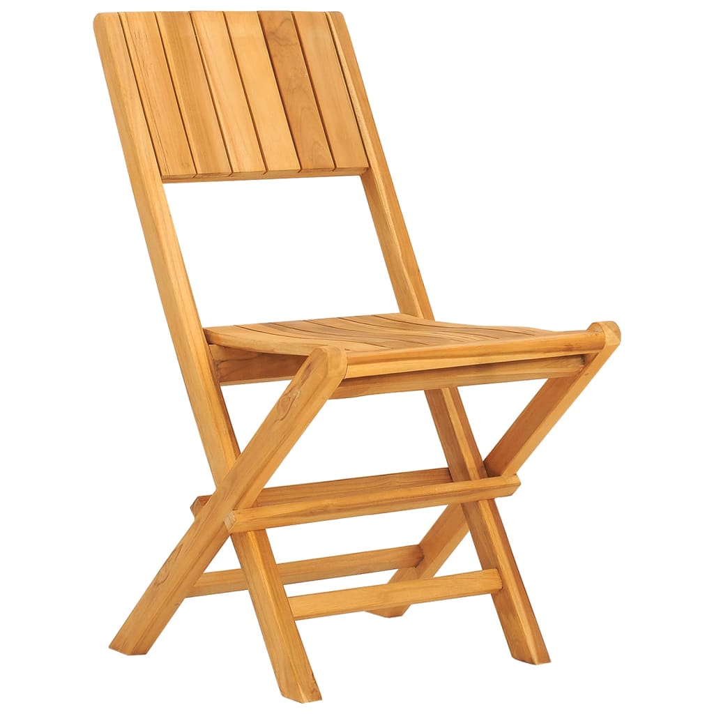 Folding garden chairs set of 2 47x61x90cm solid teak wood