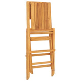 Folding garden chairs set of 2 47x61x90cm solid teak wood