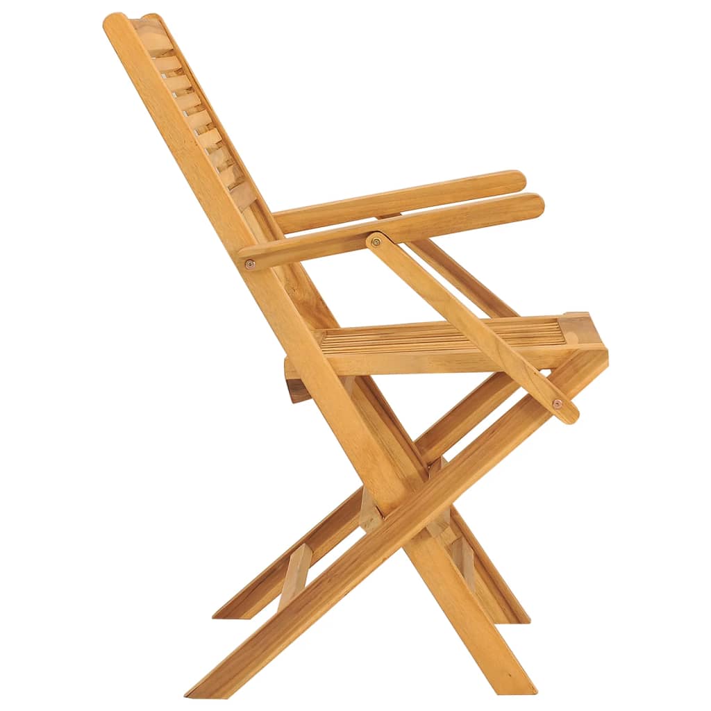 Chaises de jardin pliantes lot de 2 55x62x90cm bois massif teck