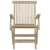 Chaises de jardin pliantes lot de 2 gris 56x61x89cm bois teck