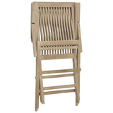 Chaises de jardin pliantes lot de 2 gris 56x61x89cm bois teck