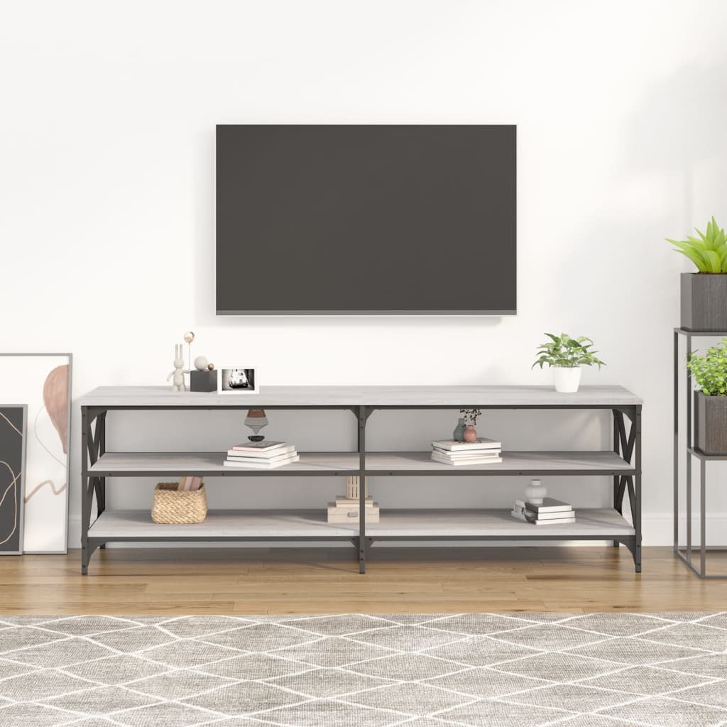 Meuble TV sonoma gris 160x40x50 cm bois d'ingénierie