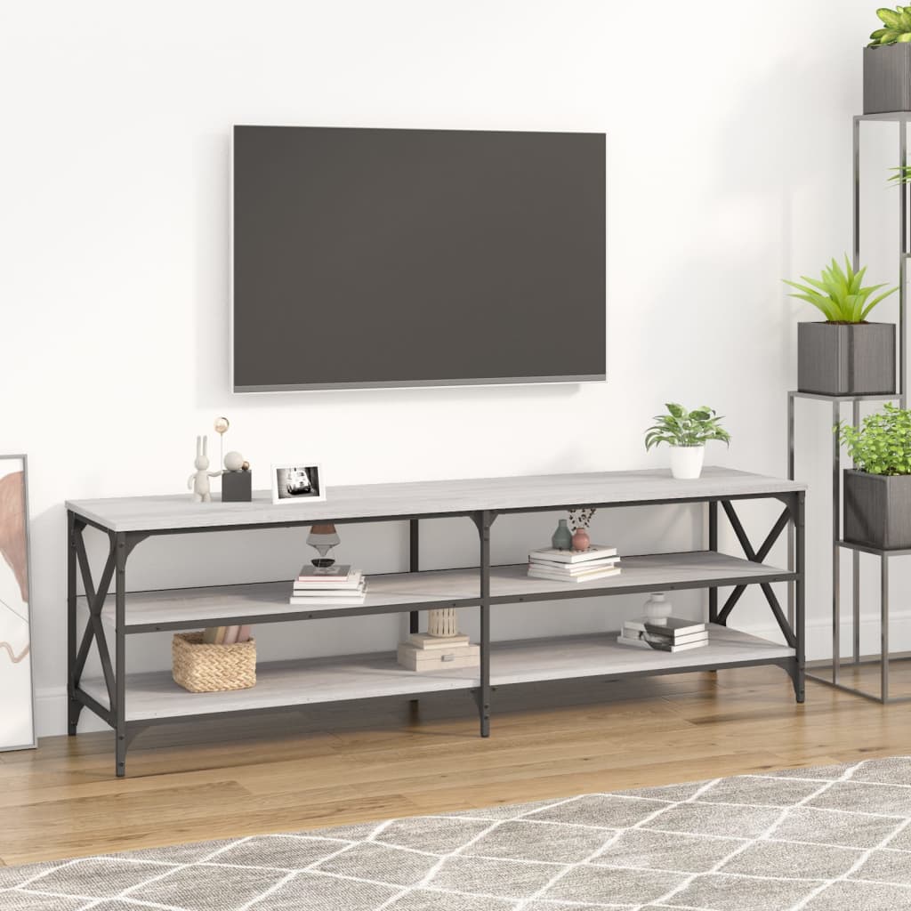 Meuble TV sonoma gris 160x40x50 cm bois d'ingénierie