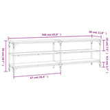 Meuble TV chêne sonoma 160x30x50 cm bois d'ingénierie