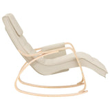 Chaise à bascule Crème Tissu