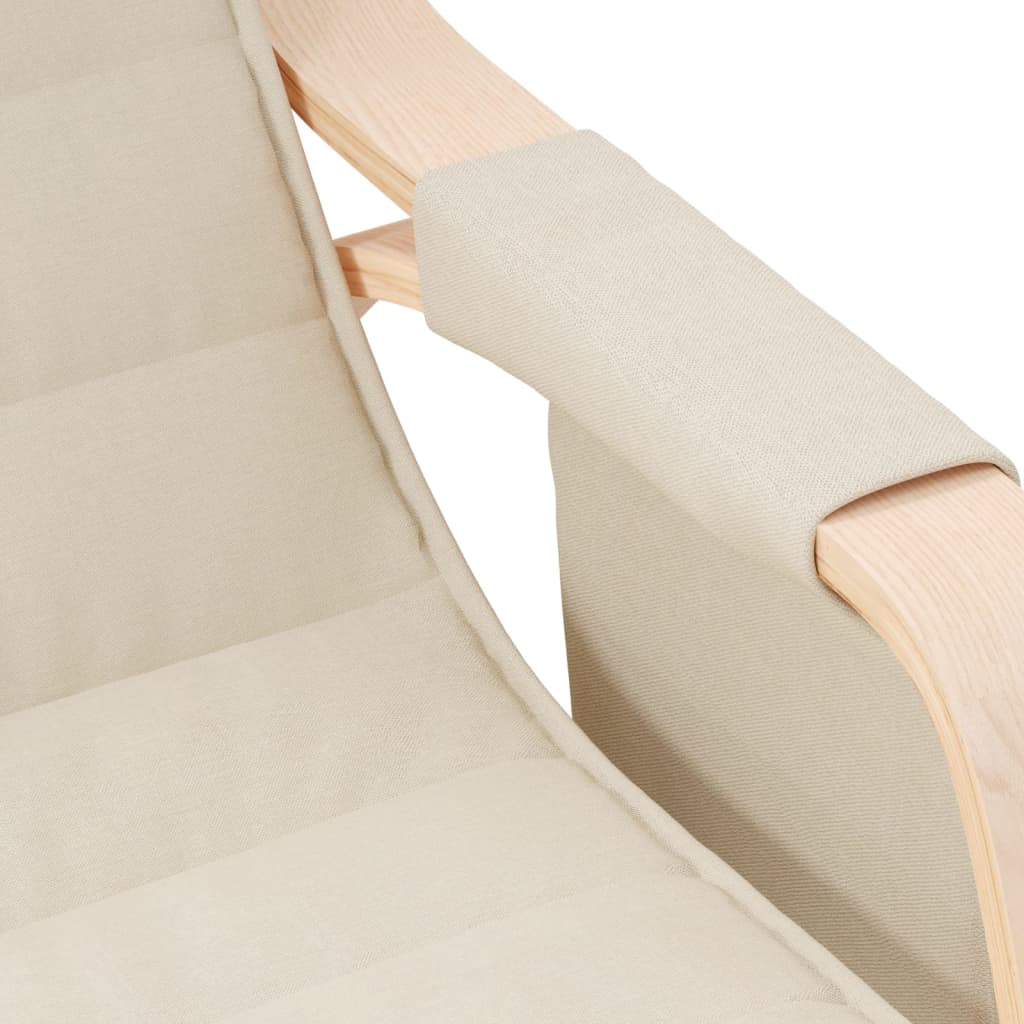 Chaise à bascule Crème Tissu