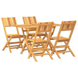 Ensemble à manger de jardin 5 pcs Bois de teck massif