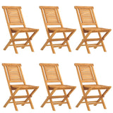 Chaises de jardin pliantes lot de 6 47x63x90cm bois massif teck