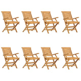 Chaises de jardin pliantes lot de 8 56x63x90cm bois massif teck