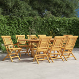 Chaises de jardin pliantes lot de 8 56x63x90cm bois massif teck