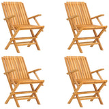 Chaises de jardin pliantes lot de 4 61x67x90cm bois massif teck