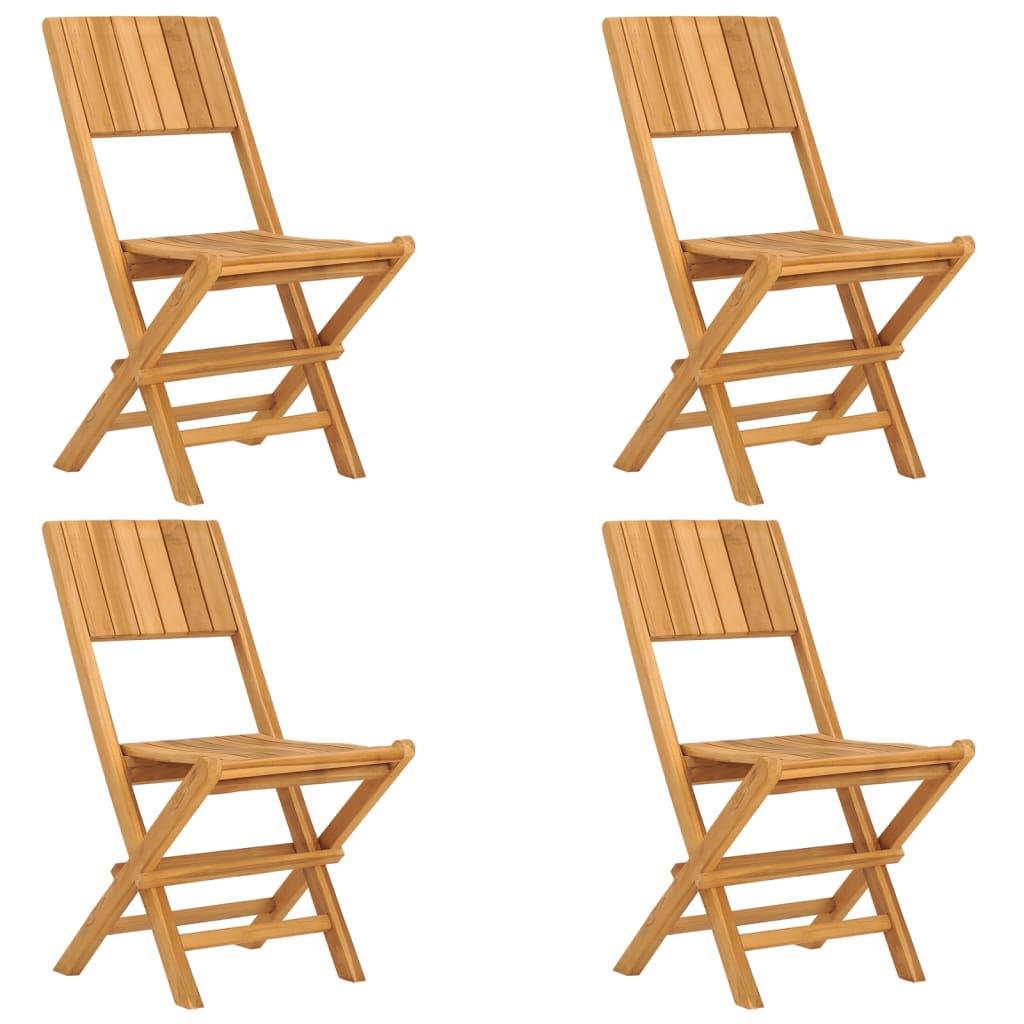 Chaises de jardin pliantes lot de 4 47x61x90cm bois massif teck