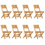 Chaises de jardin pliantes lot de 8 47x61x90cm bois massif teck