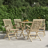 Chaises de jardin pliantes lot de 4 gris 56x61x89 cm bois teck