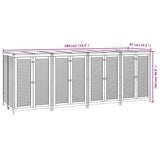 Garten-Aufbewahrungsbox 280 x 87 x 104 cm, massives Akazienholz