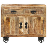 Buffet 80x30x65 cm bois de manguier brut massif