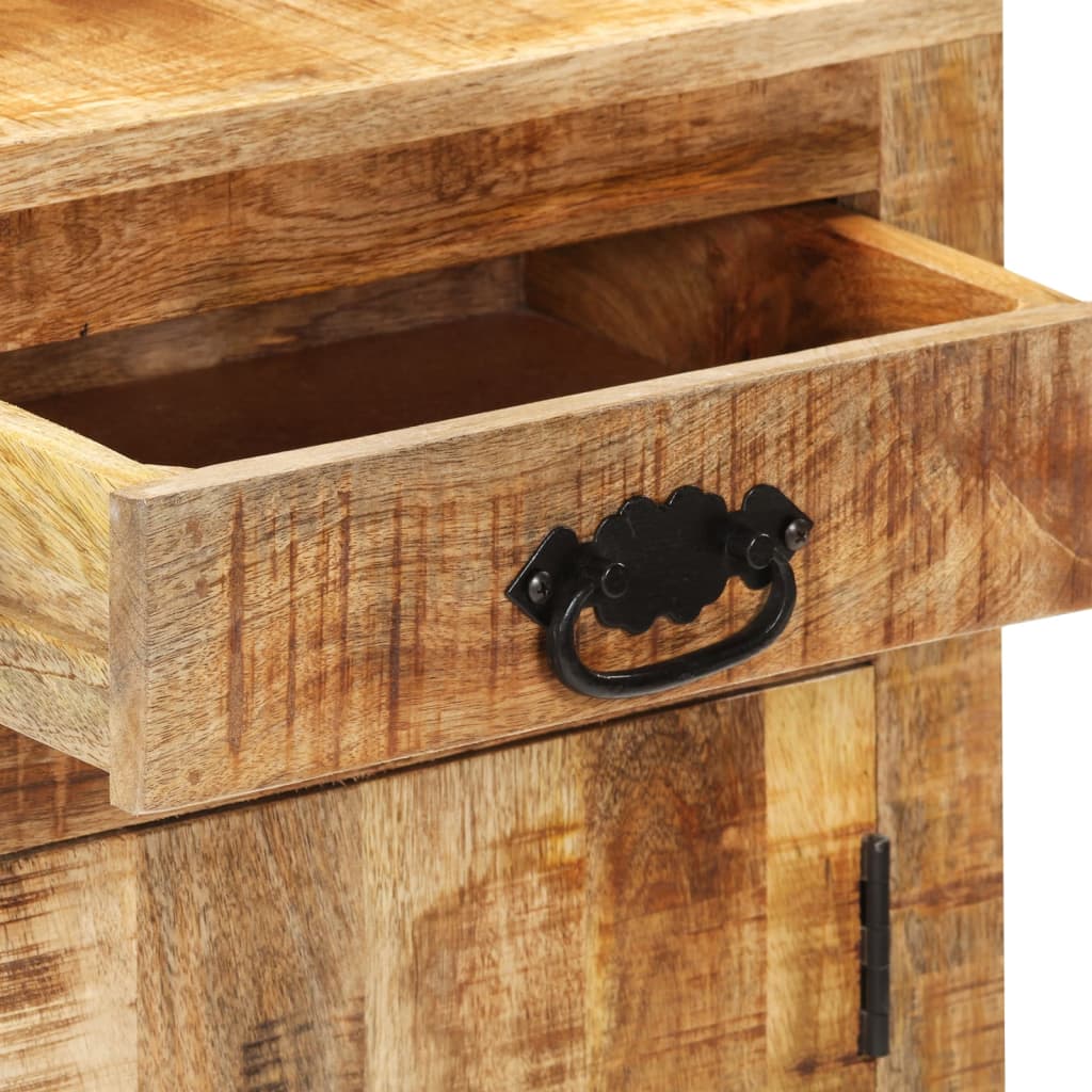 Buffet 80x30x65 cm bois de manguier brut massif