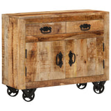 Buffet 80x30x65 cm bois de manguier brut massif