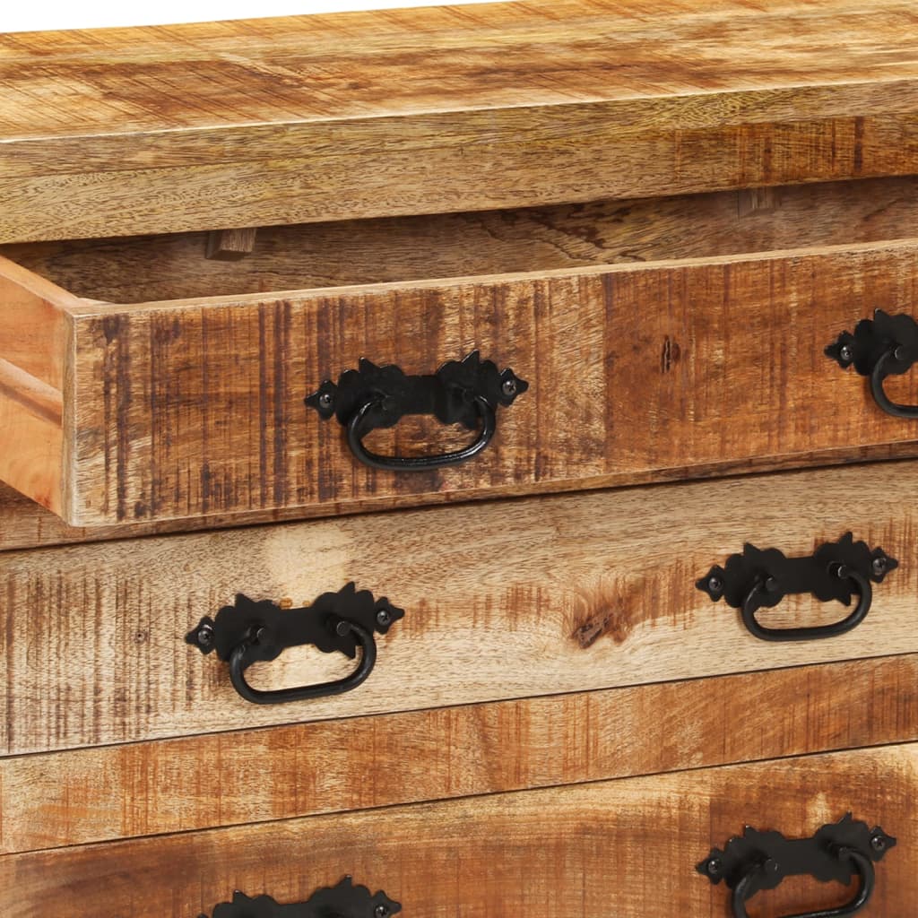 Buffet avec 3 tiroirs 80x30x65 cm bois de manguier brut massif