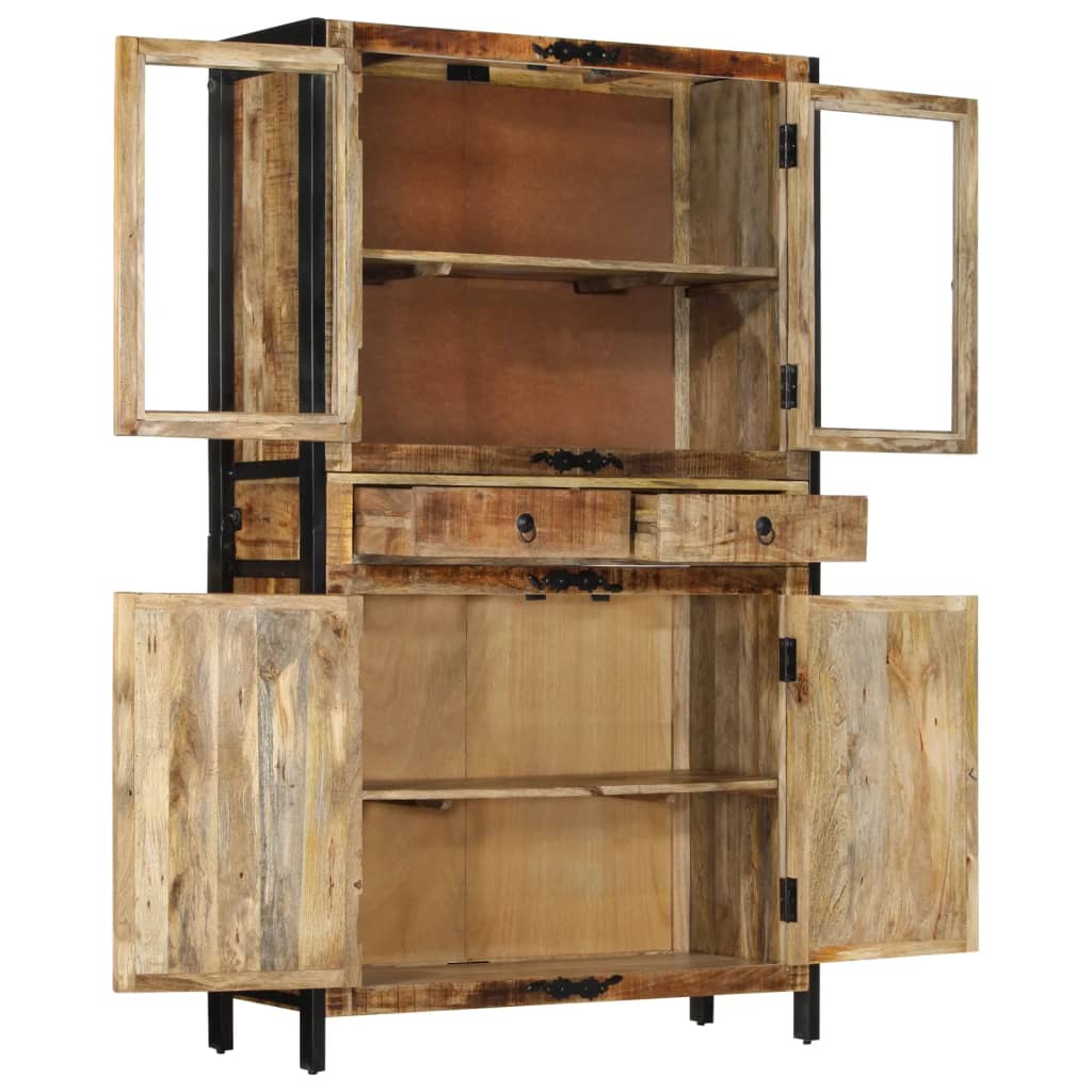 vidaXL Buffet 100x40x175 cm bois de manguier brut massif