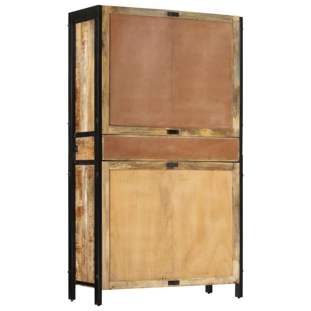 vidaXL Buffet 100x40x175 cm bois de manguier brut massif