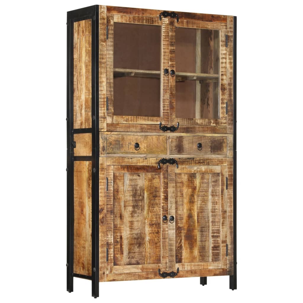 vidaXL Buffet 100x40x175 cm bois de manguier brut massif