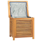 Boîte de rangement de jardin et sac 60x50x58cm bois massif teck